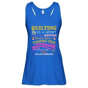 Quilting Is A Sport Funny Quilt Sayings Sewer Quilter Gift Ladies Essential Flowy Tank