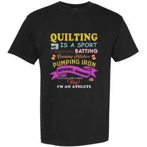 Quilting Is A Sport Funny Quilt Sayings Sewer Quilter Garment-Dyed Heavyweight T-Shirt