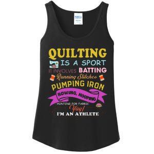 Quilting Is A Sport Funny Quilt Sayings Sewer Quilter Ladies Essential Tank