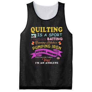 Quilting Is A Sport Funny Quilt Sayings Sewer Quilter Mesh Reversible Basketball Jersey Tank