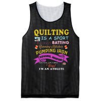 Quilting Is A Sport Funny Quilt Sayings Sewer Quilter Mesh Reversible Basketball Jersey Tank