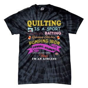 Quilting Is A Sport Funny Quilt Sayings Sewer Quilter Tie-Dye T-Shirt