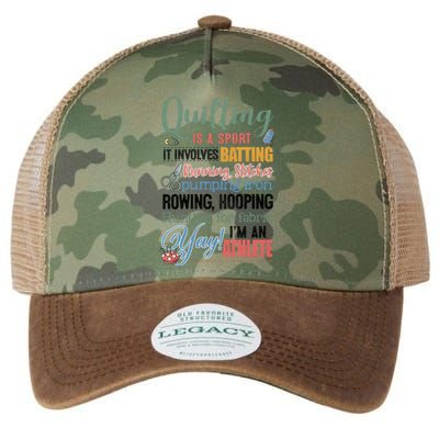 Quilting Is A Sport It Involves Batting Running Stitches Pumping Iron Legacy Tie Dye Trucker Hat