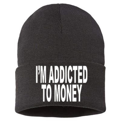 Quoted IM Addicted To Money Sustainable Knit Beanie