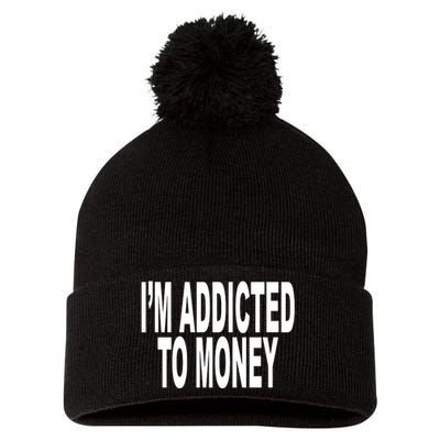 Quoted IM Addicted To Money Pom Pom 12in Knit Beanie