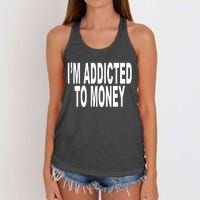 Quoted IM Addicted To Money Women's Knotted Racerback Tank