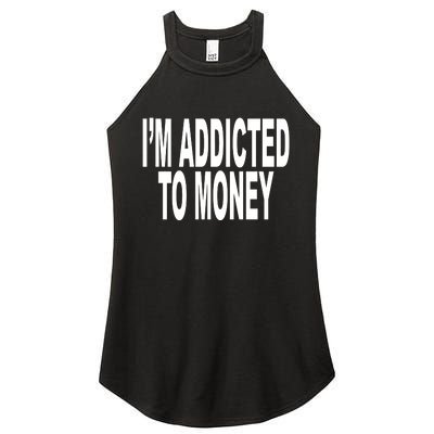 Quoted IM Addicted To Money Women’s Perfect Tri Rocker Tank