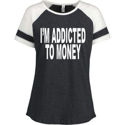 Quoted IM Addicted To Money Enza Ladies Jersey Colorblock Tee