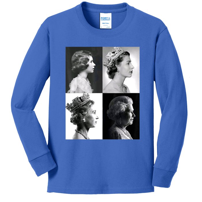 Queen II Elizabeth Of England 1920 2022 Kids Long Sleeve Shirt