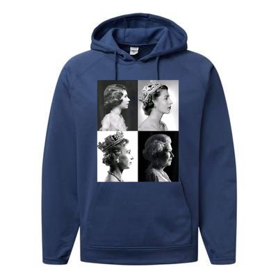 Queen II Elizabeth Of England 1920 2022 Performance Fleece Hoodie