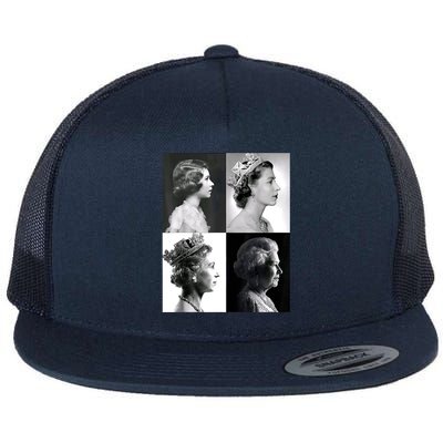 Queen II Elizabeth Of England 1920 2022 Flat Bill Trucker Hat