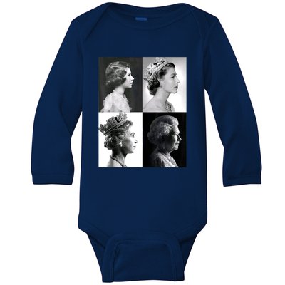 Queen II Elizabeth Of England 1920 2022 Baby Long Sleeve Bodysuit