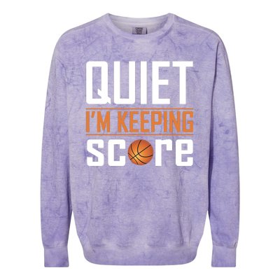 Quite I'm Keeping Score Colorblast Crewneck Sweatshirt