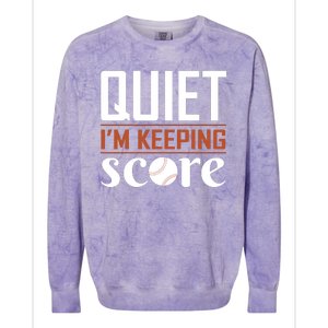 Quiet Im Keeping Score Colorblast Crewneck Sweatshirt