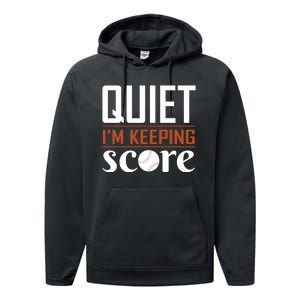 Quiet Im Keeping Score Performance Fleece Hoodie