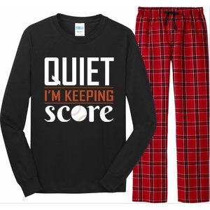 Quiet Im Keeping Score Long Sleeve Pajama Set