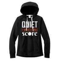 Quiet Im Keeping Score Women's Fleece Hoodie