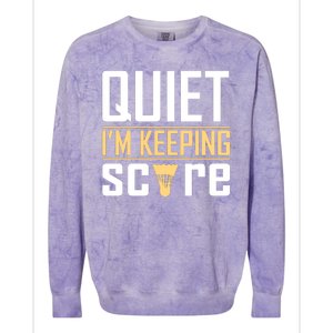 Quiet I'm Keeping Score Colorblast Crewneck Sweatshirt