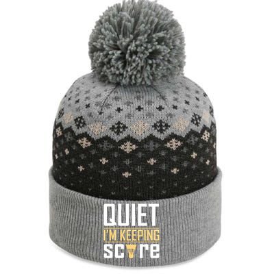 Quiet I'm Keeping Score The Baniff Cuffed Pom Beanie