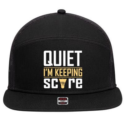 Quiet I'm Keeping Score 7 Panel Mesh Trucker Snapback Hat