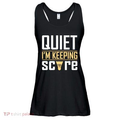 Quiet I'm Keeping Score Ladies Essential Flowy Tank