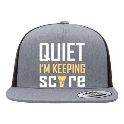 Quiet I'm Keeping Score Flat Bill Trucker Hat