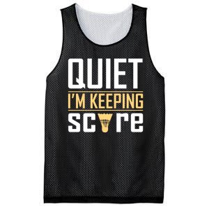 Quiet I'm Keeping Score Mesh Reversible Basketball Jersey Tank