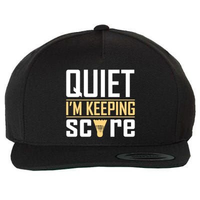 Quiet I'm Keeping Score Wool Snapback Cap