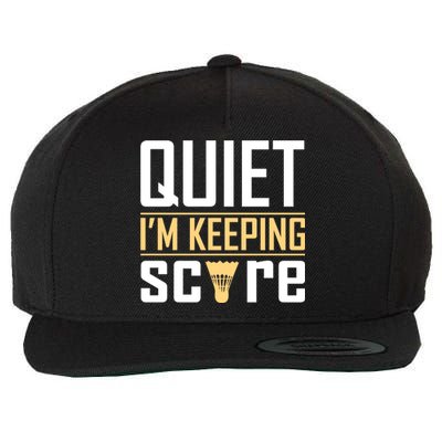 Quiet I'm Keeping Score Wool Snapback Cap