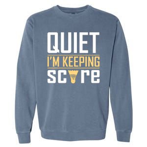 Quiet I'm Keeping Score Garment-Dyed Sweatshirt