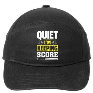 Quiet I'm Keeping Score Funny Baseball 7-Panel Snapback Hat