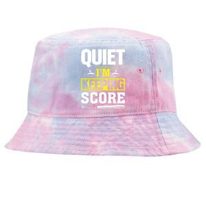 Quiet I'm Keeping Score Funny Baseball Tie-Dyed Bucket Hat