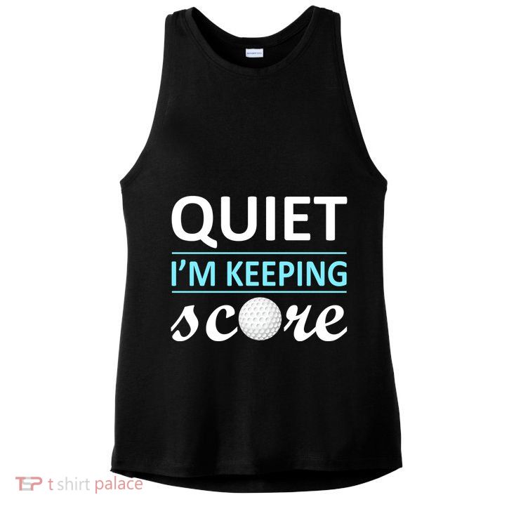 Quiet I'm Keeping Score Ladies PosiCharge Tri-Blend Wicking Tank