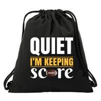 Quiet I'm Keeping Score Drawstring Bag