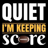 Quiet I'm Keeping Score Drawstring Bag