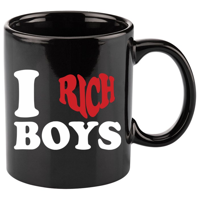 Qierraa I Love Rich Boy 11oz C Handle Ceramic Mug