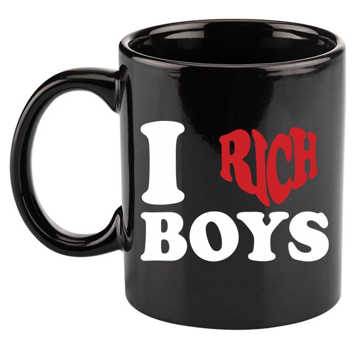 Qierraa I Love Rich Boy 11oz C Handle Ceramic Mug