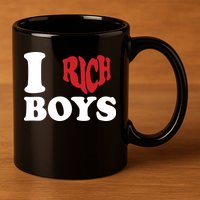 Qierraa I Love Rich Boy 11oz C Handle Ceramic Mug