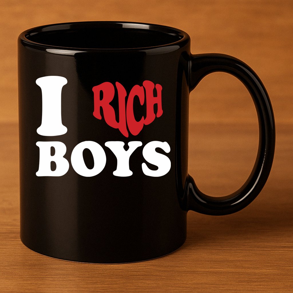 Qierraa I Love Rich Boy 11oz C Handle Ceramic Mug