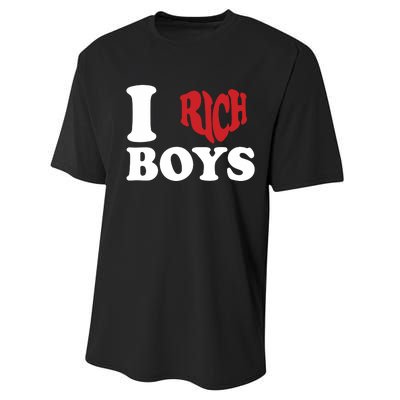 Qierraa I Love Rich Boy Performance Sprint T-Shirt