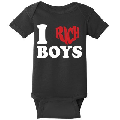 Qierraa I Love Rich Boy Baby Bodysuit