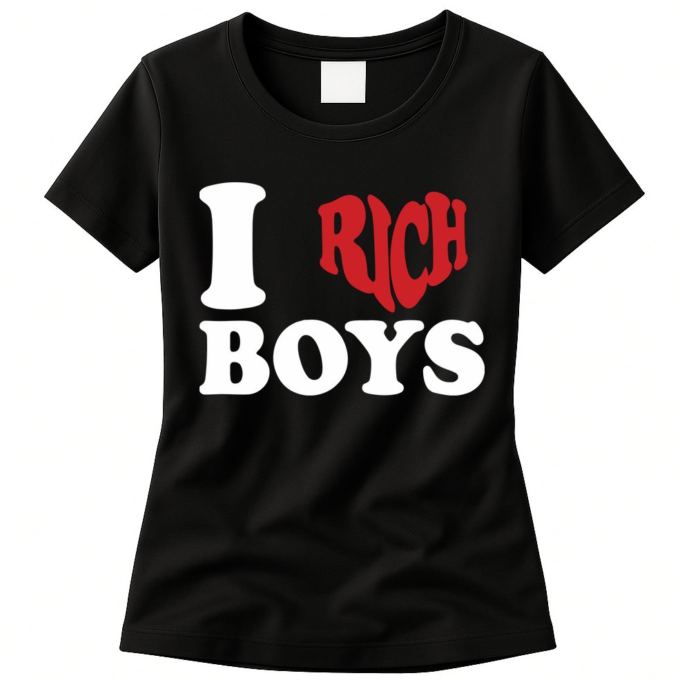 Qierraa I Love Rich Boy Womens T-Shirt
