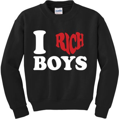 Qierraa I Love Rich Boy Kids Sweatshirt