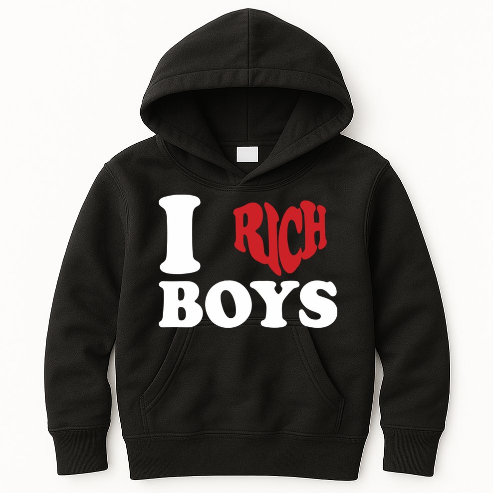 Qierraa I Love Rich Boy Kids Hoodie