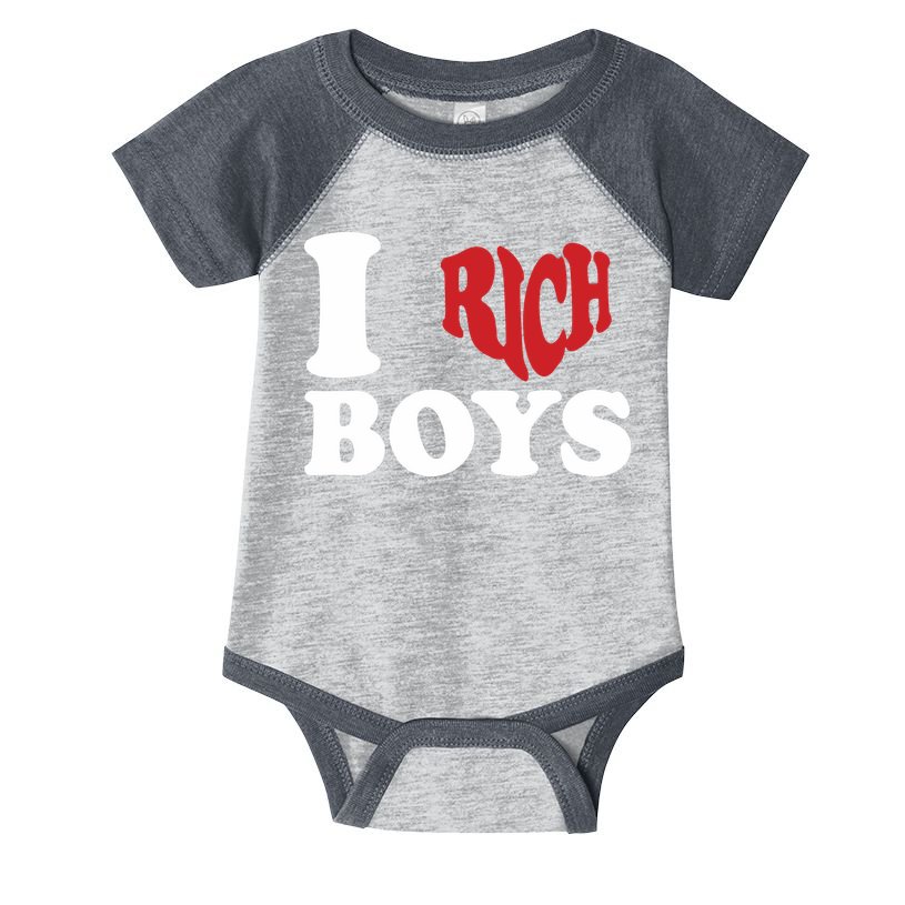 Qierraa I Love Rich Boy Infant Baby Jersey Bodysuit