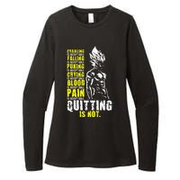 Quitting Is Not Acceptable Anime Gym and Workout Motivation Womens CVC Long Sleeve Shirt