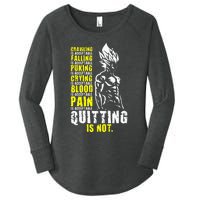 Quitting Is Not Acceptable Anime Gym and Workout Motivation Women's Perfect Tri Tunic Long Sleeve Shirt