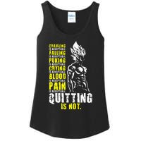 Quitting Is Not Acceptable Anime Gym and Workout Motivation Ladies Essential Tank