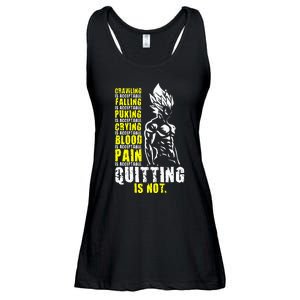 Quitting Is Not Acceptable Anime Gym and Workout Motivation Ladies Essential Flowy Tank