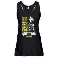 Quitting Is Not Acceptable Anime Gym and Workout Motivation Ladies Essential Flowy Tank